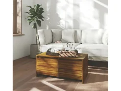 Outlet Mesa de centro | Mesa de apoio derivados de madeira carvalho Castanho