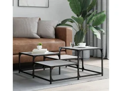 Online Mesa de centro | Mesa de apoio 87.5x87.5x40 cm derivados de madeira cinza sonoma Cinzento
