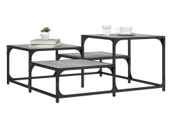 Online Mesa de centro | Mesa de apoio 87.5x87.5x40 cm derivados de madeira cinza sonoma Cinzento