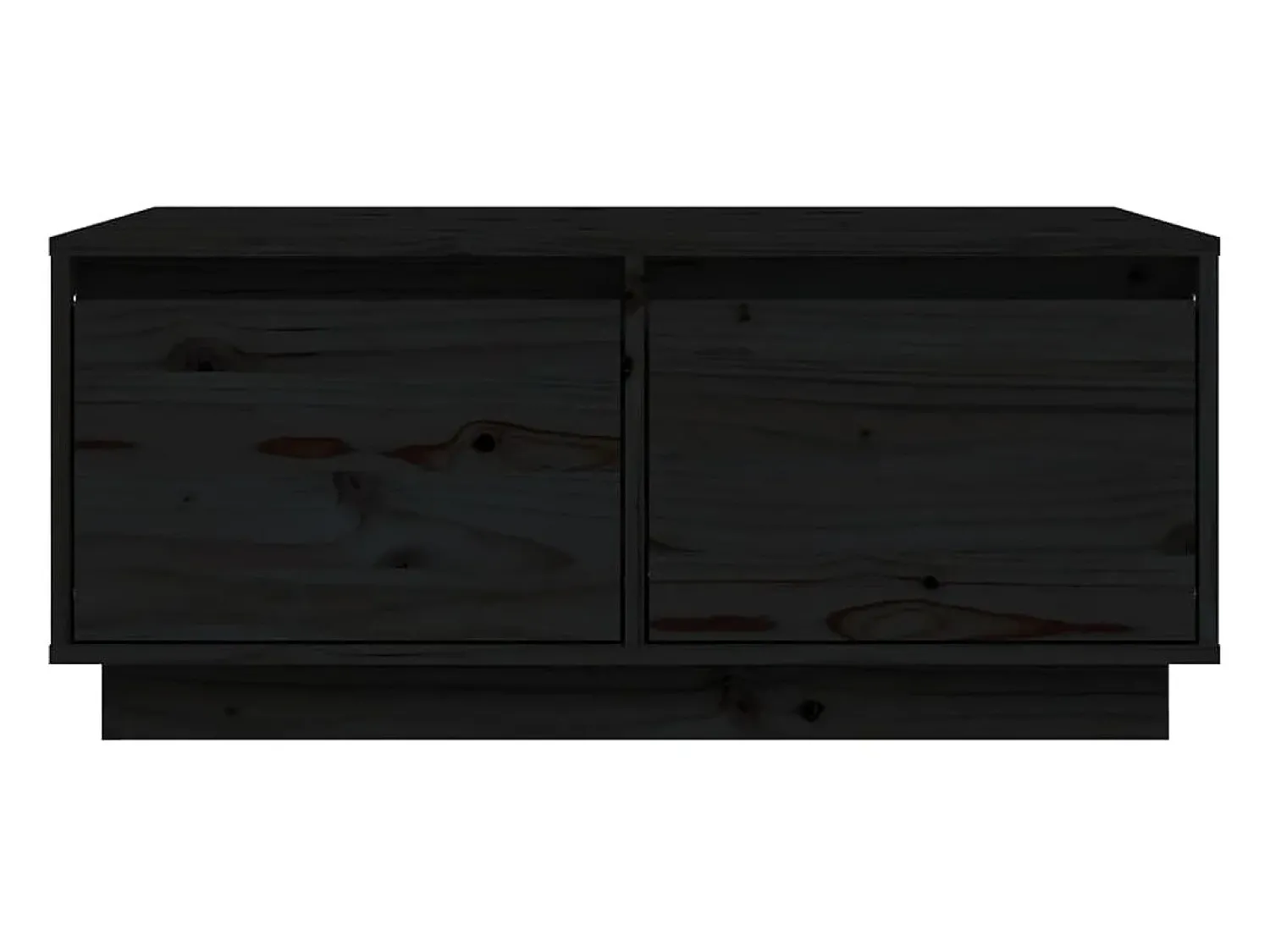 Mesa De Centro| Mesa de centro | Mesa de apoio 80x50x35 cm madeira de pinho maciça Preto