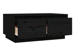 Mesa De Centro| Mesa de centro | Mesa de apoio 80x50x35 cm madeira de pinho maciça Preto