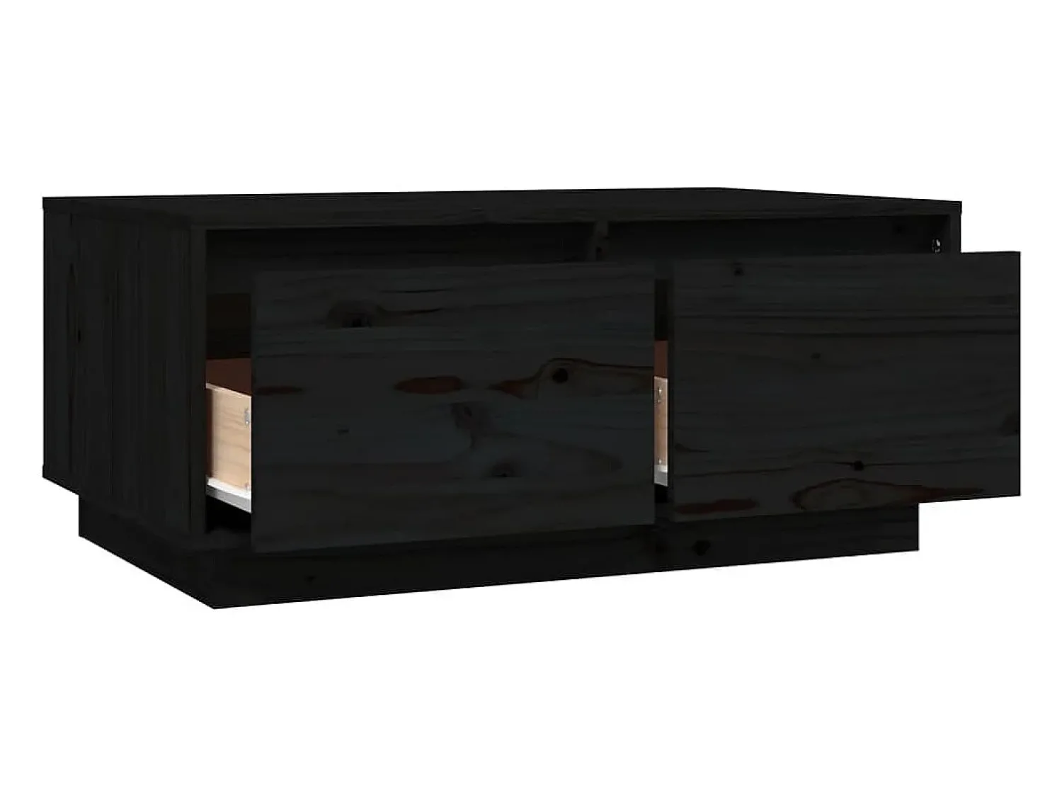 Mesa De Centro| Mesa de centro | Mesa de apoio 80x50x35 cm madeira de pinho maciça Preto