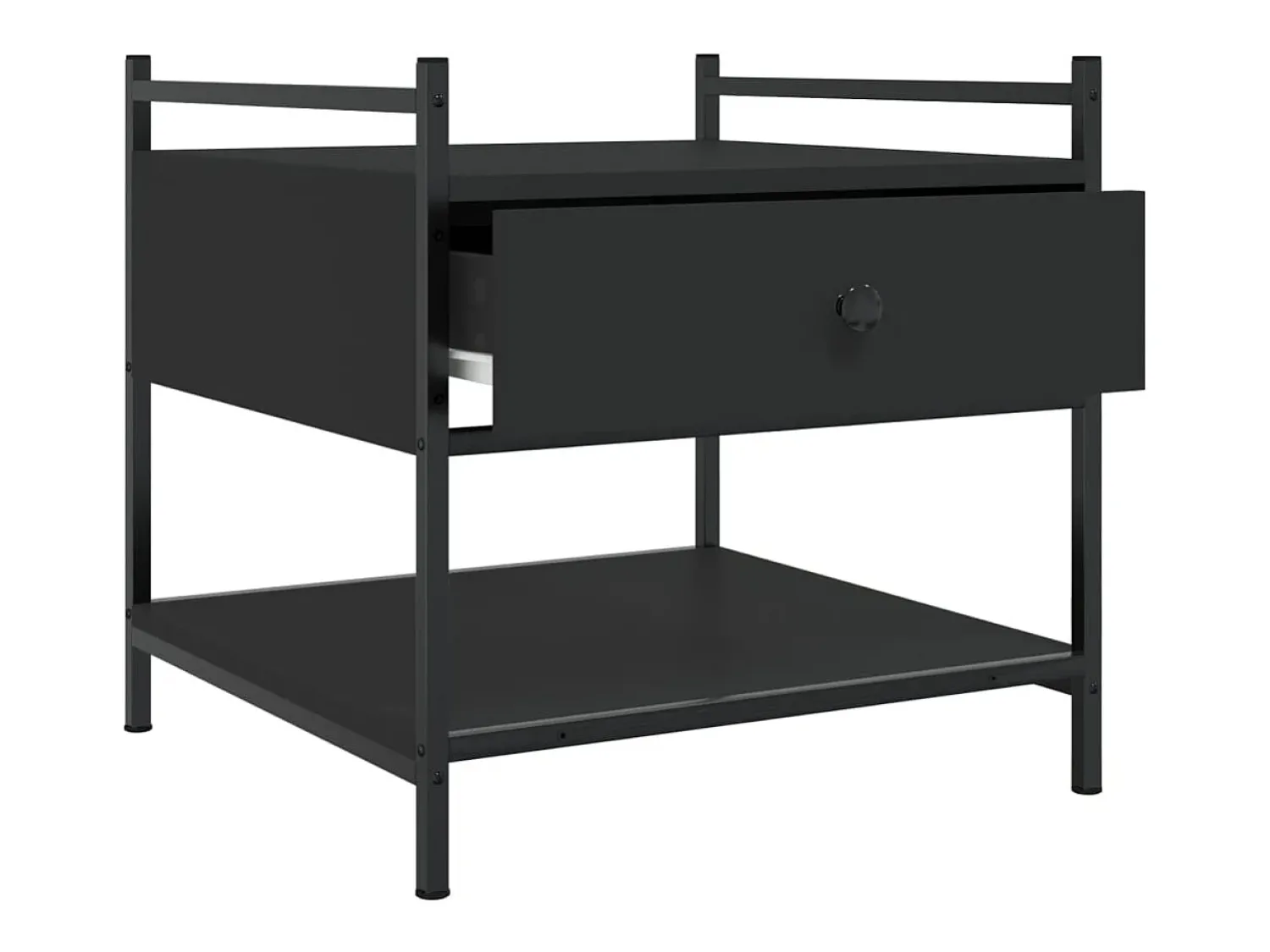 Mesa De Centro| Mesa de centro | Mesa de apoio 50x50x50 derivados de madeira Preto
