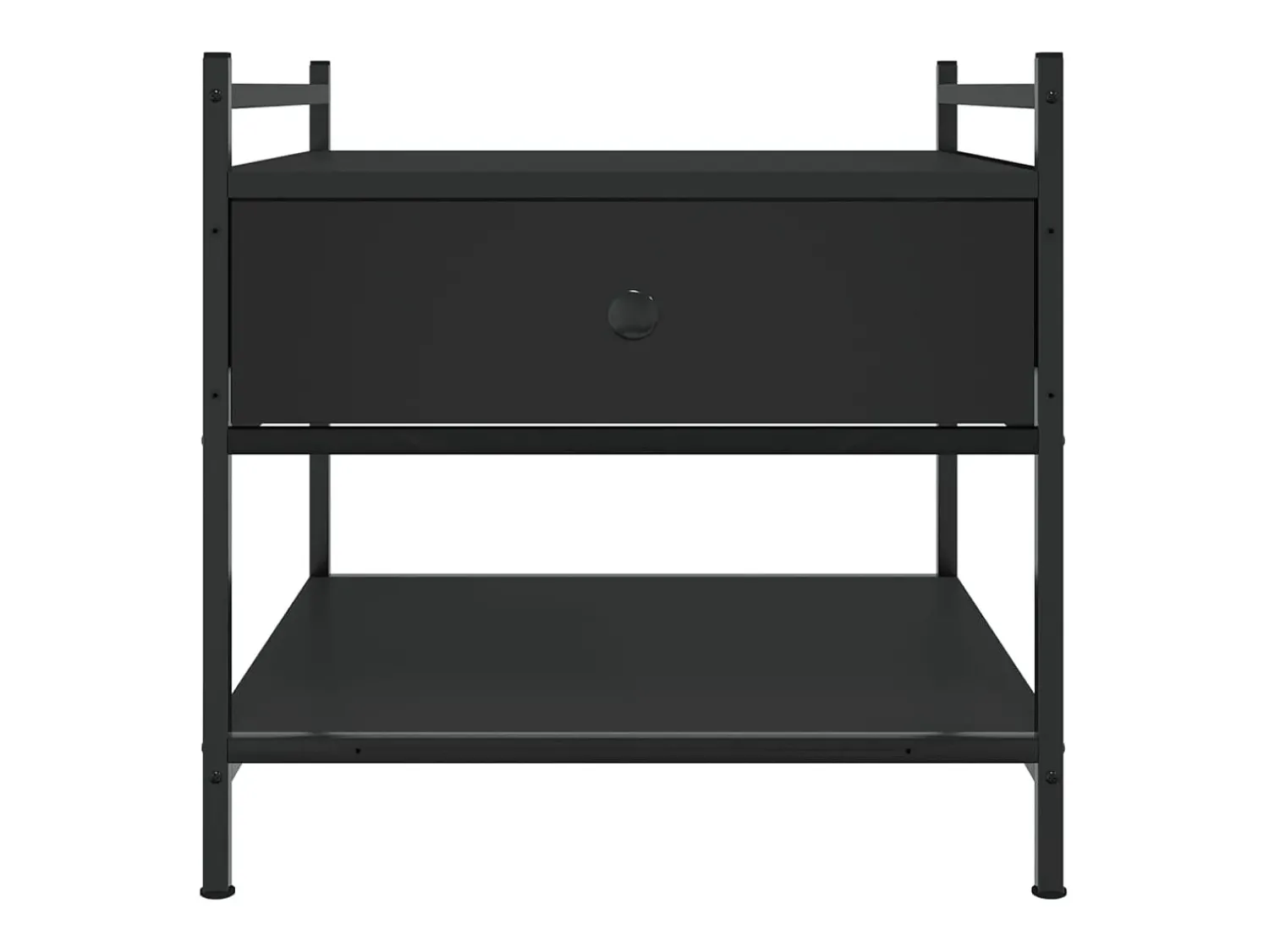 Mesa De Centro| Mesa de centro | Mesa de apoio 50x50x50 derivados de madeira Preto