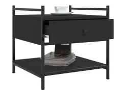 Mesa De Centro| Mesa de centro | Mesa de apoio 50x50x50 derivados de madeira Preto