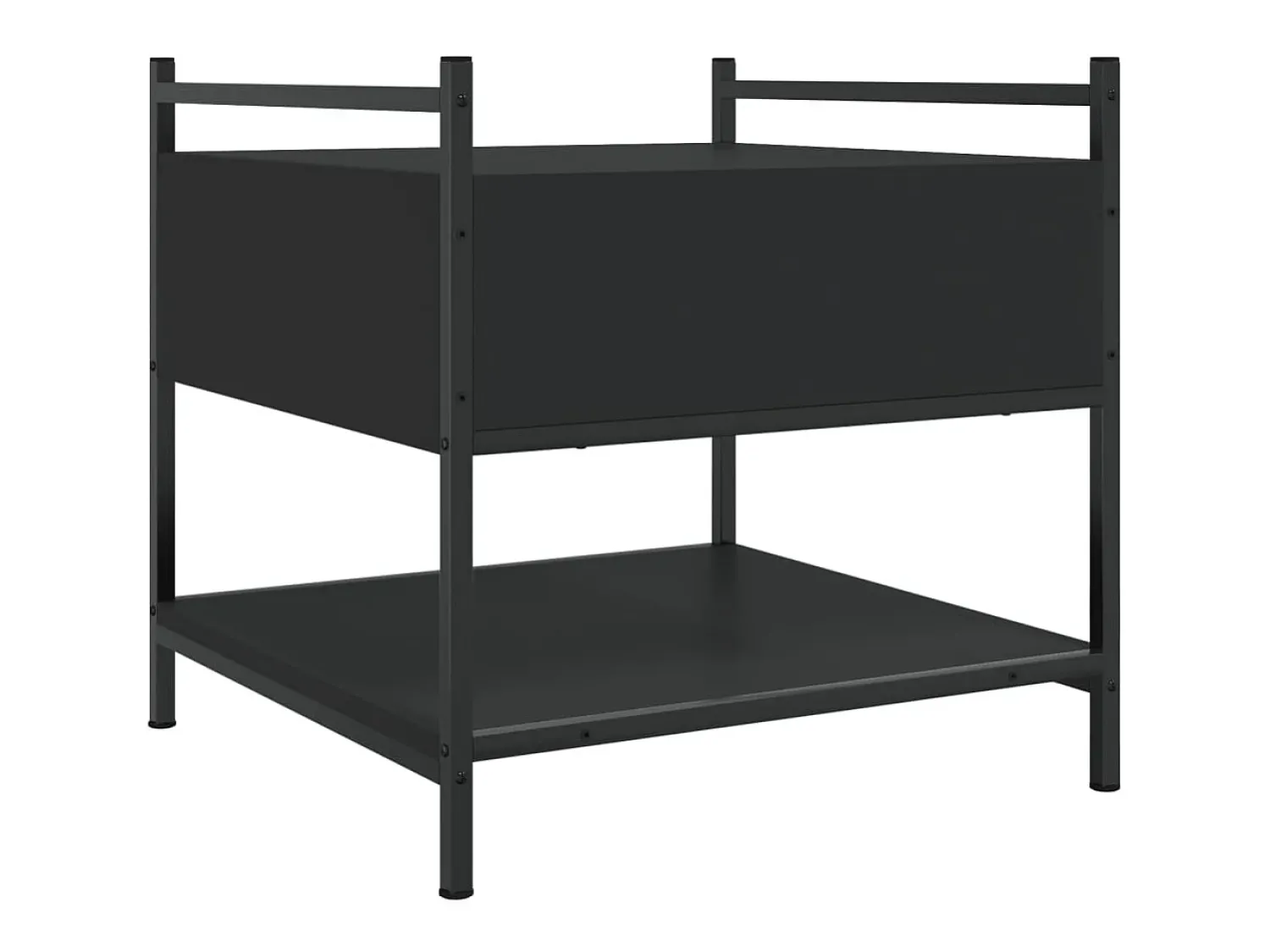 Mesa De Centro| Mesa de centro | Mesa de apoio 50x50x50 derivados de madeira Preto