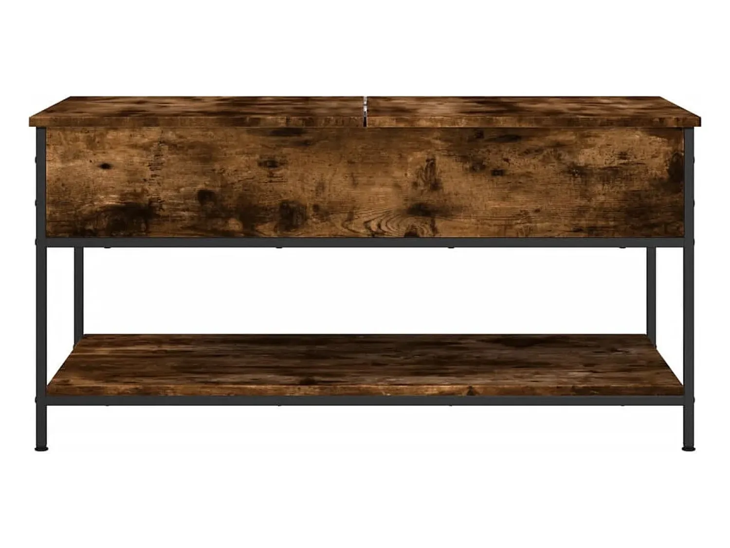 Mesa De Centro* Mesa de centro | Mesa de apoio 100x50x50cm deriv. madeira/metal carvalho fumado Castanho