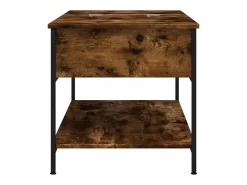 Mesa De Centro* Mesa de centro | Mesa de apoio 100x50x50cm deriv. madeira/metal carvalho fumado Castanho