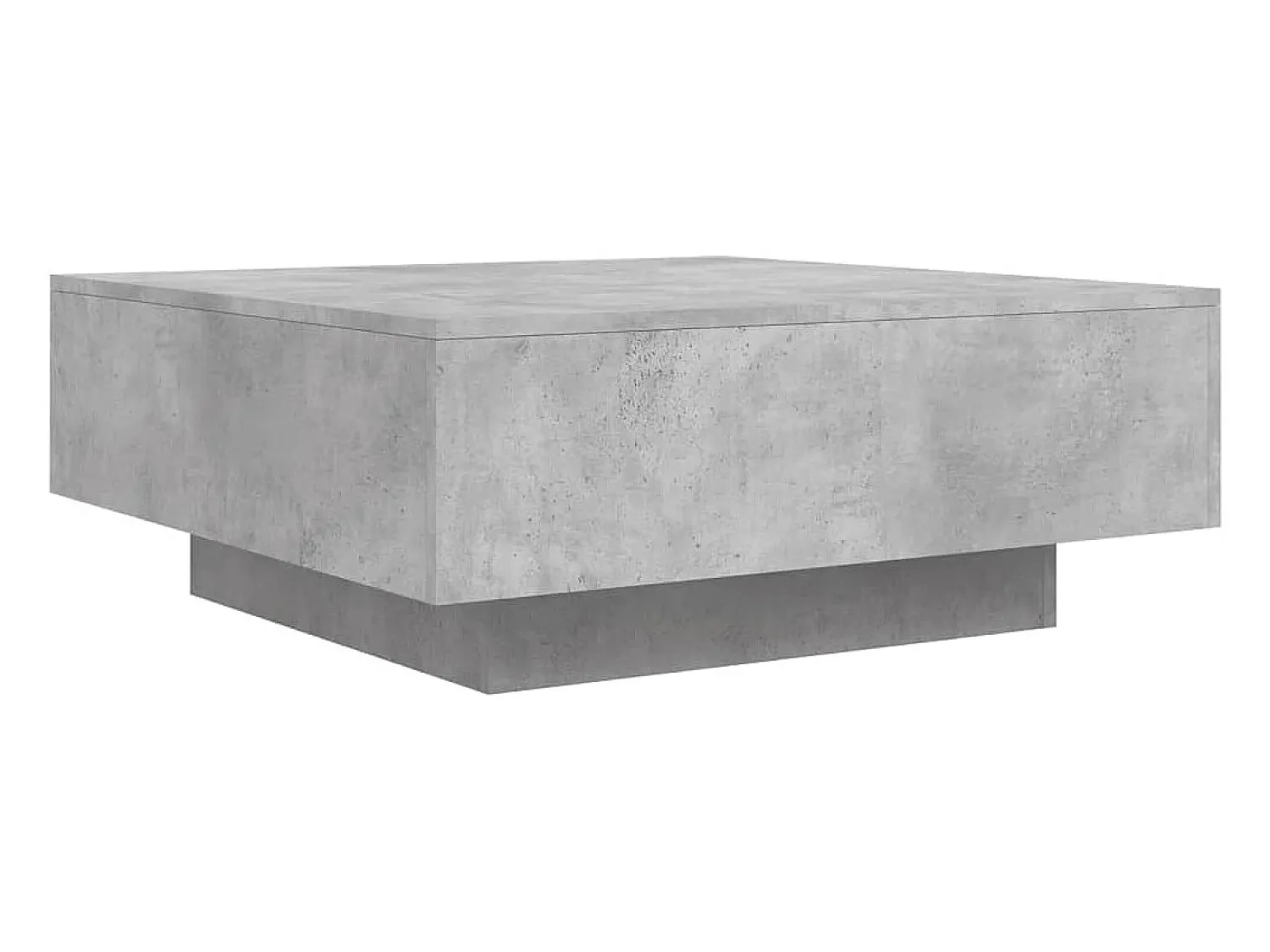 Mesa De Centro* Mesa de centro | Mesa de apoio 80x80x31 cm contraplacado cimento Cinzento