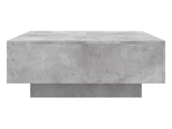 Mesa De Centro* Mesa de centro | Mesa de apoio 80x80x31 cm contraplacado cimento Cinzento