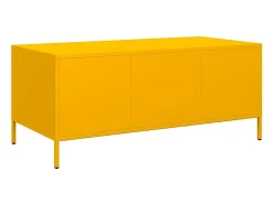Mesa De Centro| Mesa de centro | Mesa de apoio 101.5x50x43.5 cm aço laminado frio mostarda Amarelo