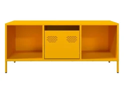 Mesa De Centro| Mesa de centro | Mesa de apoio 101.5x50x43.5 cm aço laminado frio mostarda Amarelo