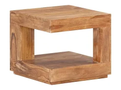 Mesa De Centro| Mesa de centro | Mesa de apoio | Mesa de café 45x45x40 cm madeira de acácia maciça Castanho