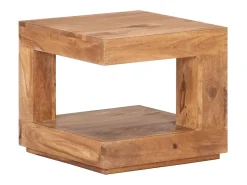 Mesa De Centro| Mesa de centro | Mesa de apoio | Mesa de café 45x45x40 cm madeira de acácia maciça Castanho