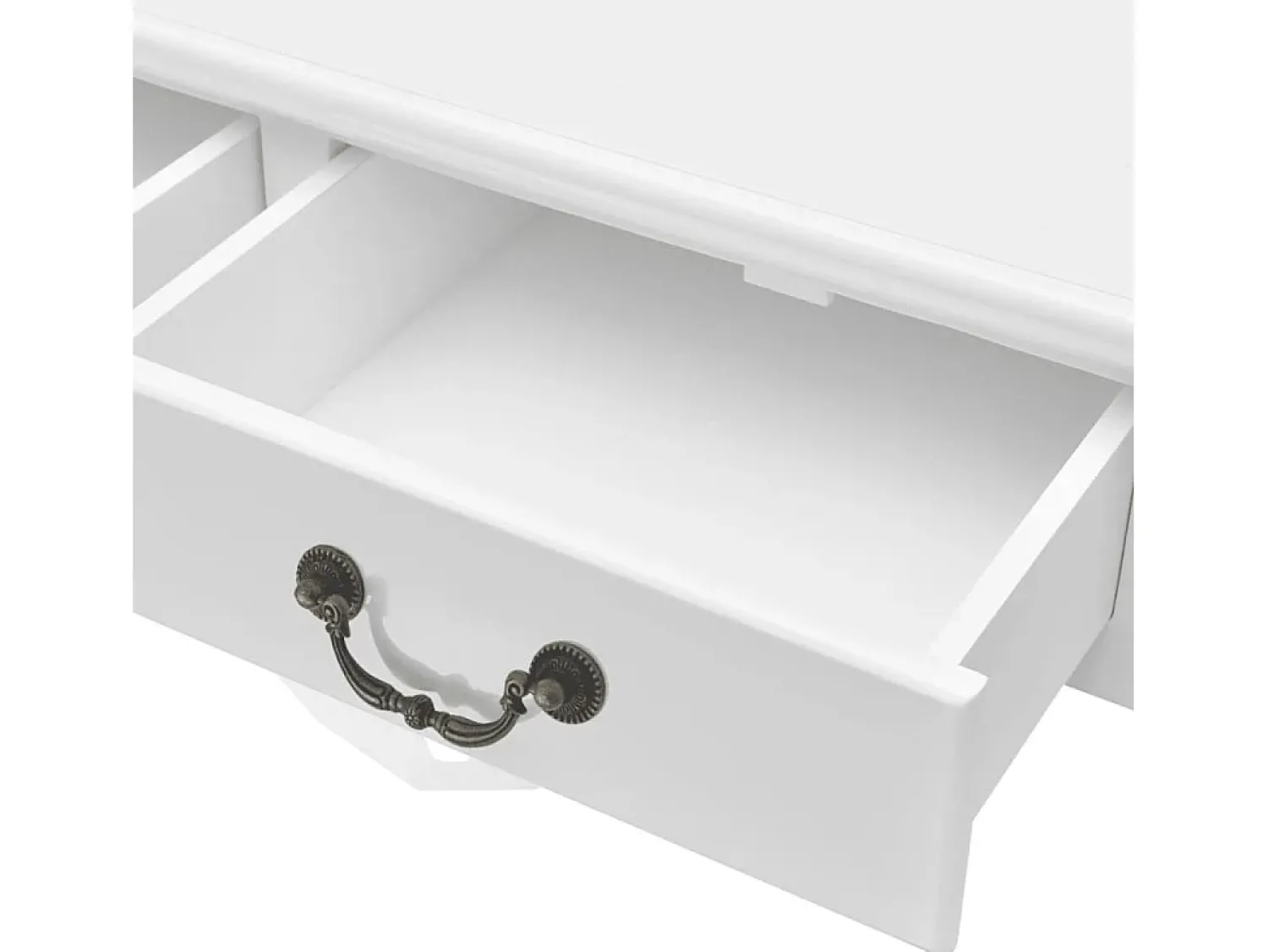 Mesa de centro | Mesa de apoio | Mesa de café com 4 gavetas branca^ Mesa De Centro