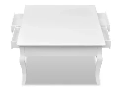 Mesa de centro | Mesa de apoio | Mesa de café com 4 gavetas branca^ Mesa De Centro