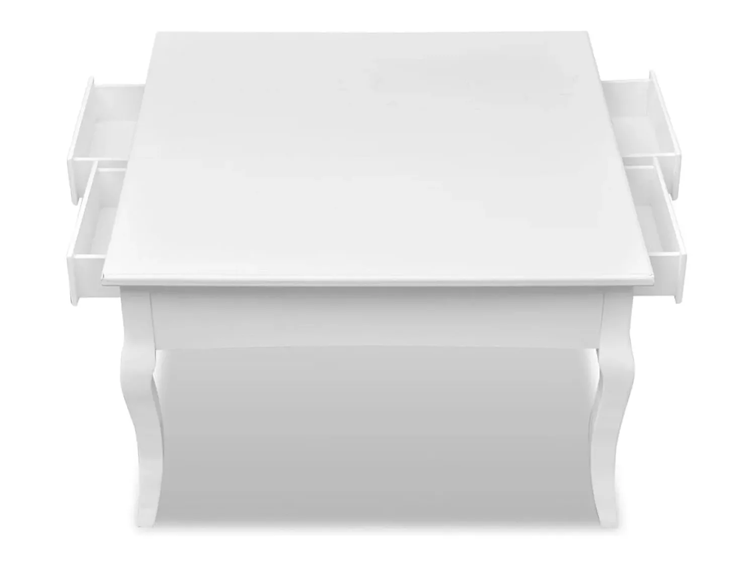 Mesa de centro | Mesa de apoio | Mesa de café com 4 gavetas branca^ Mesa De Centro