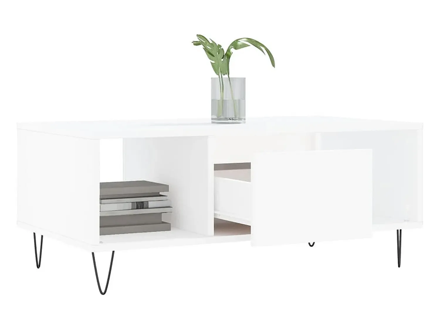 Mesa De Centro* Mesa de centro | Mesa de apoio 90x50x36.5 cm derivados de madeira Branco