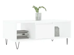 Mesa De Centro* Mesa de centro | Mesa de apoio 90x50x36.5 cm derivados de madeira Branco