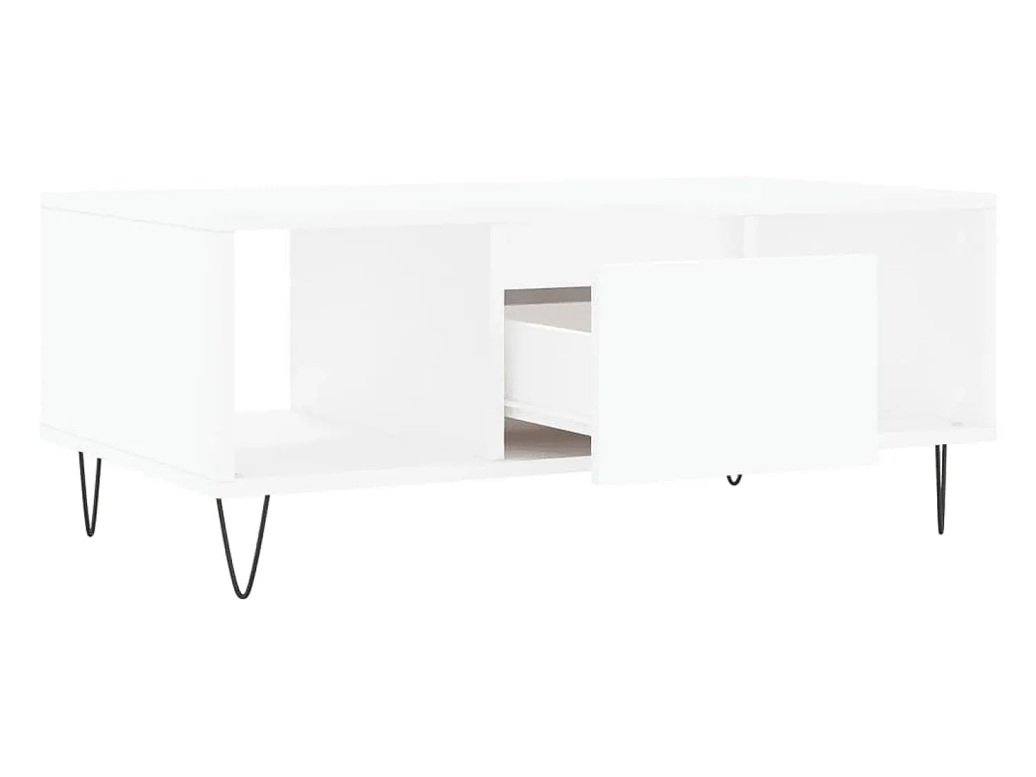 Mesa De Centro* Mesa de centro | Mesa de apoio 90x50x36.5 cm derivados de madeira Branco