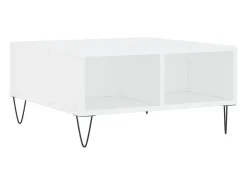 Online Mesa de centro | Mesa de apoio 60x60x30 cm derivados de madeira Branco