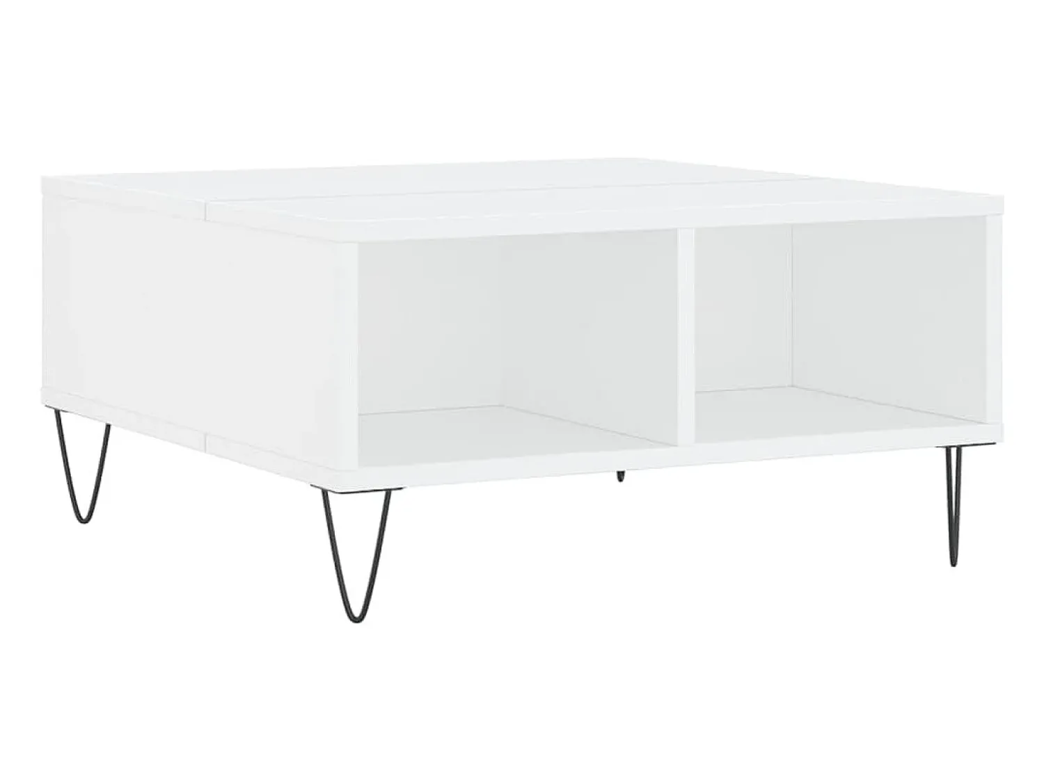 Online Mesa de centro | Mesa de apoio 60x60x30 cm derivados de madeira Branco