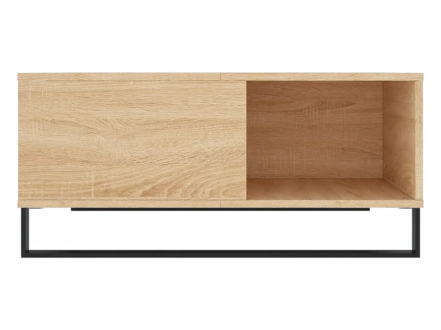 Mesa De Centro| Mesa de centro | Mesa de apoio 80x80x36.5 cm derivados madeira carvalho sonoma Castanho