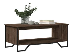 Mesa De Centro| Mesa de centro | Mesa de apoio 100x51x40 cm derivados madeira carvalho Castanho