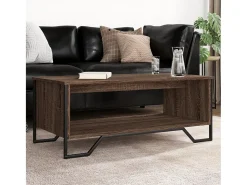Mesa De Centro| Mesa de centro | Mesa de apoio 100x51x40 cm derivados madeira carvalho Castanho