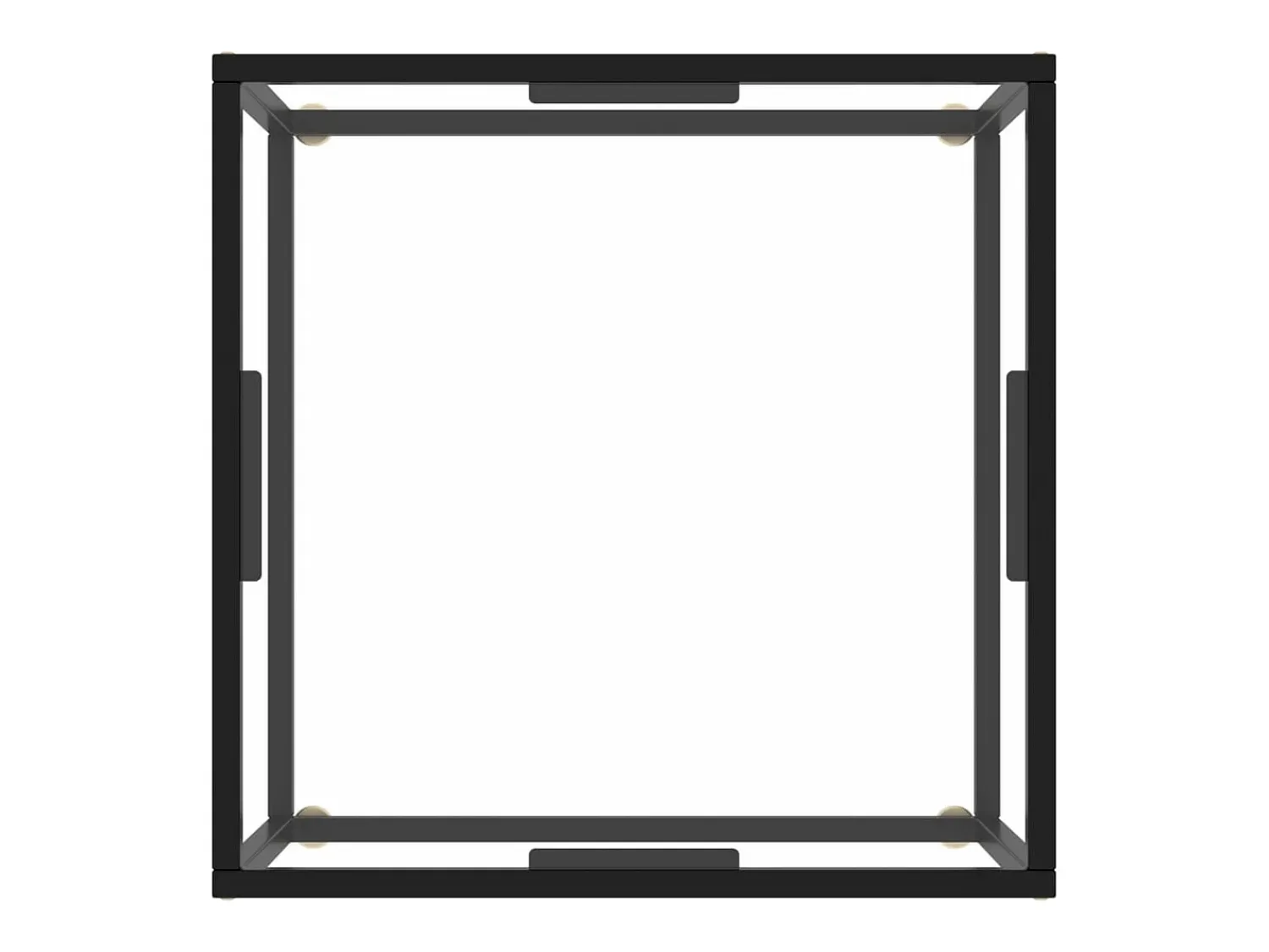 Discount Mesa de centro | Mesa de apoio 60x60x35 cm vidro temperado Preto
