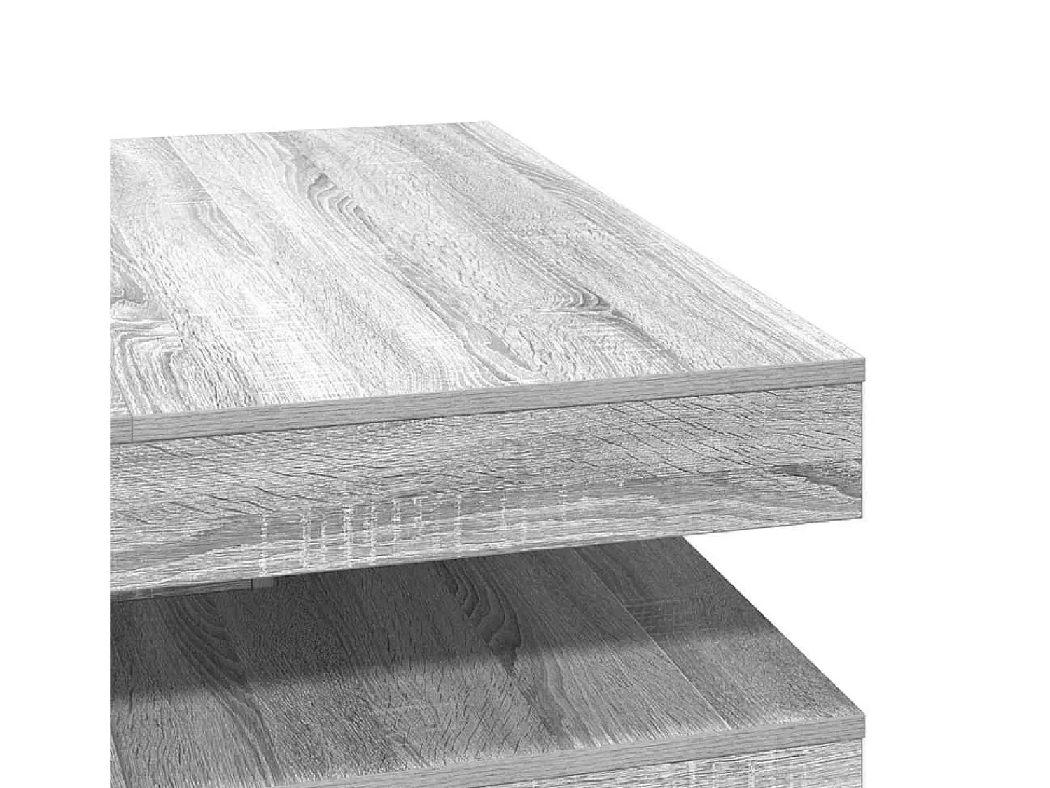 Mesa de centro | Mesa de apoio rotativa a 360 graus 90x90x34.5 cm sonoma cinza Cinzento