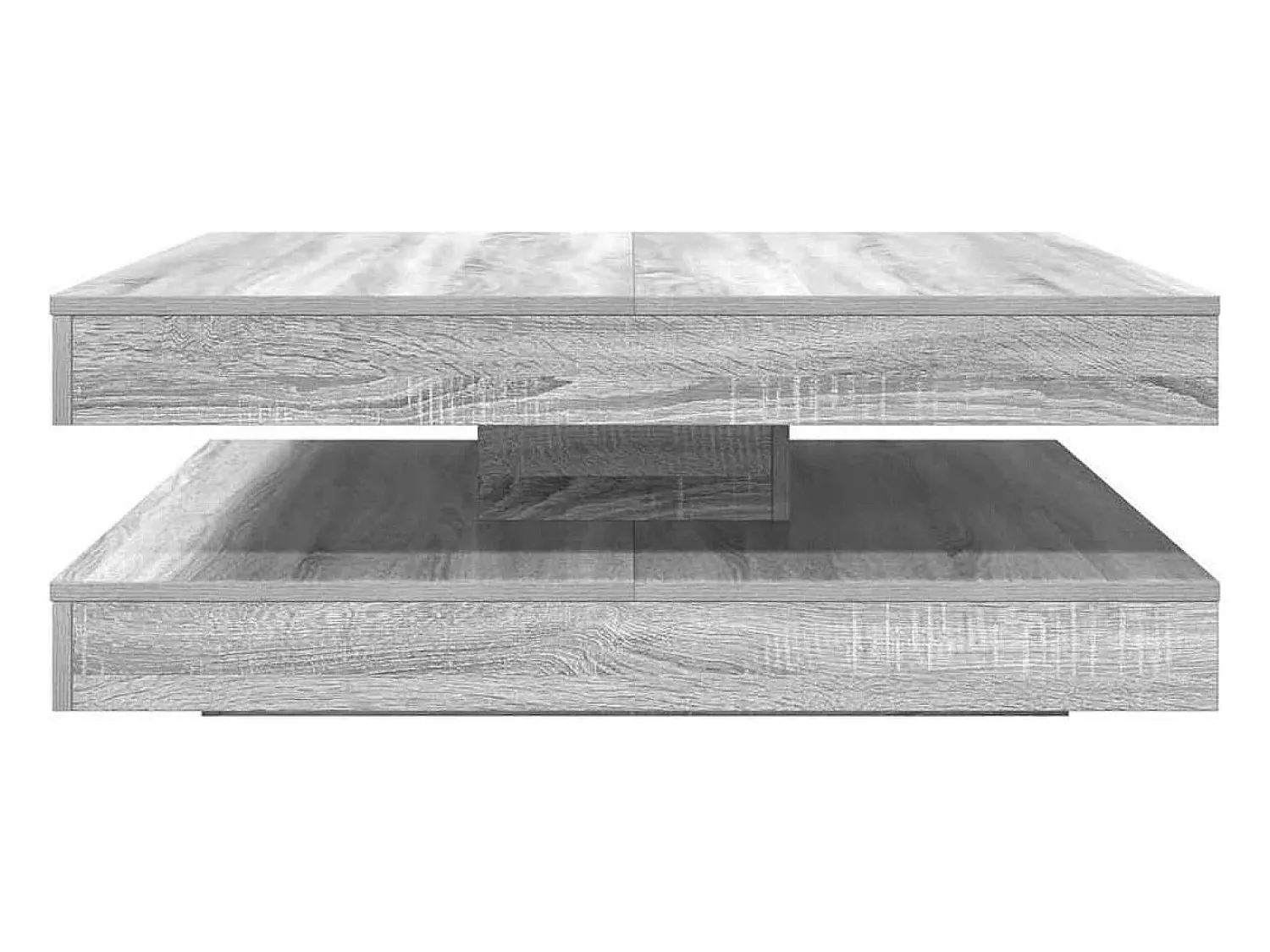 Mesa de centro | Mesa de apoio rotativa a 360 graus 90x90x34.5 cm sonoma cinza Cinzento