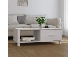Mesa De Centro* Mesa de centro | Mesa de apoio HAMAR 100x55x35 cm pinho maciço Branco
