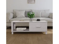 Mesa De Centro* Mesa de centro | Mesa de apoio HAMAR 100x55x35 cm pinho maciço Branco
