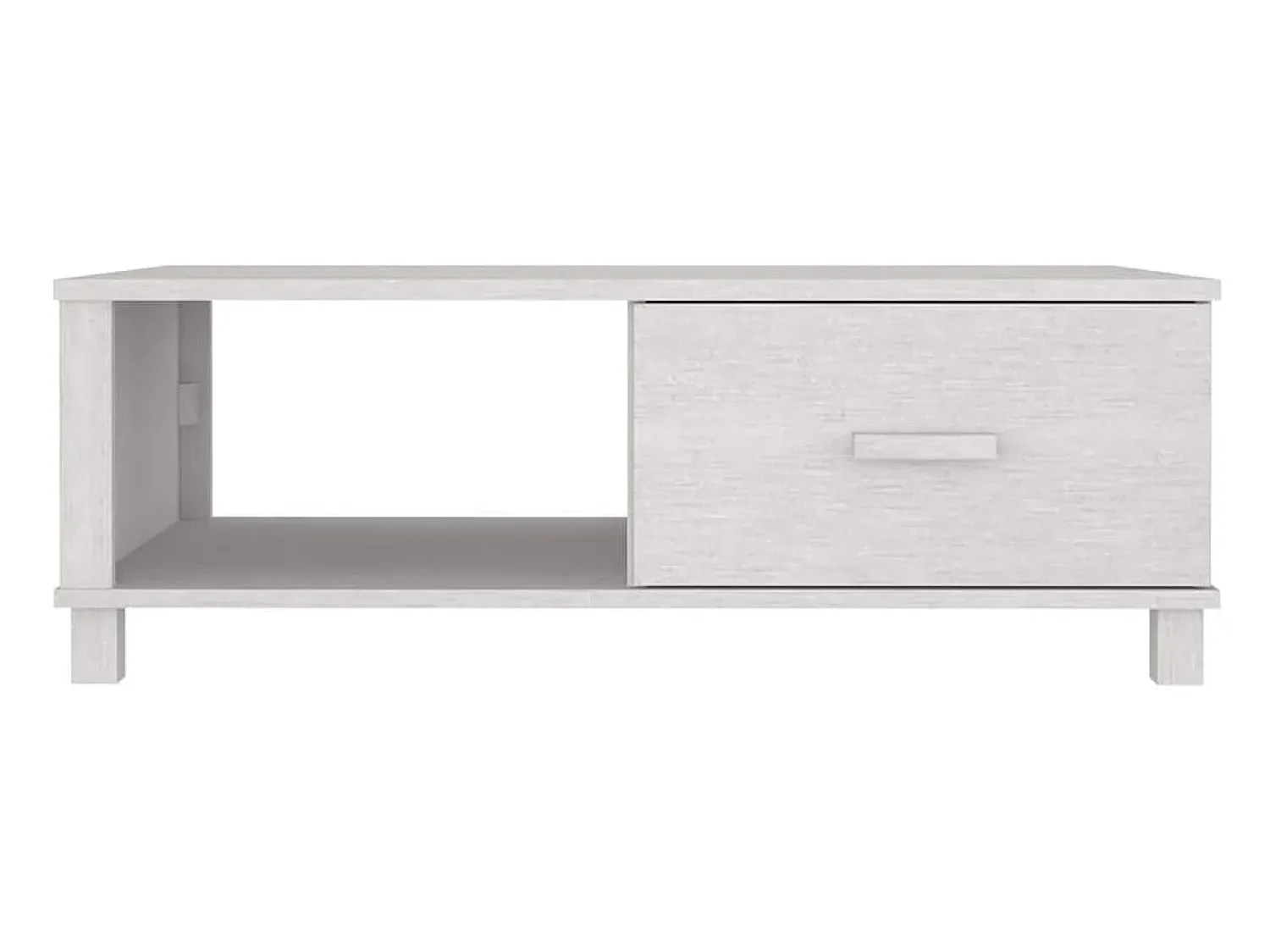 Mesa De Centro* Mesa de centro | Mesa de apoio HAMAR 100x55x35 cm pinho maciço Branco