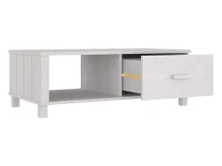 Mesa De Centro* Mesa de centro | Mesa de apoio HAMAR 100x55x35 cm pinho maciço Branco
