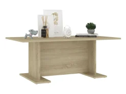 Mesa De Centro| Mesa de centro | Mesa de apoio 103.5x60x40 cm contraplacado carvalho sonoma Castanho