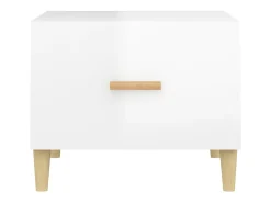 Clearance Mesa de centro | Mesa de apoio 50x50x40cm derivados de madeira brilhante Branco