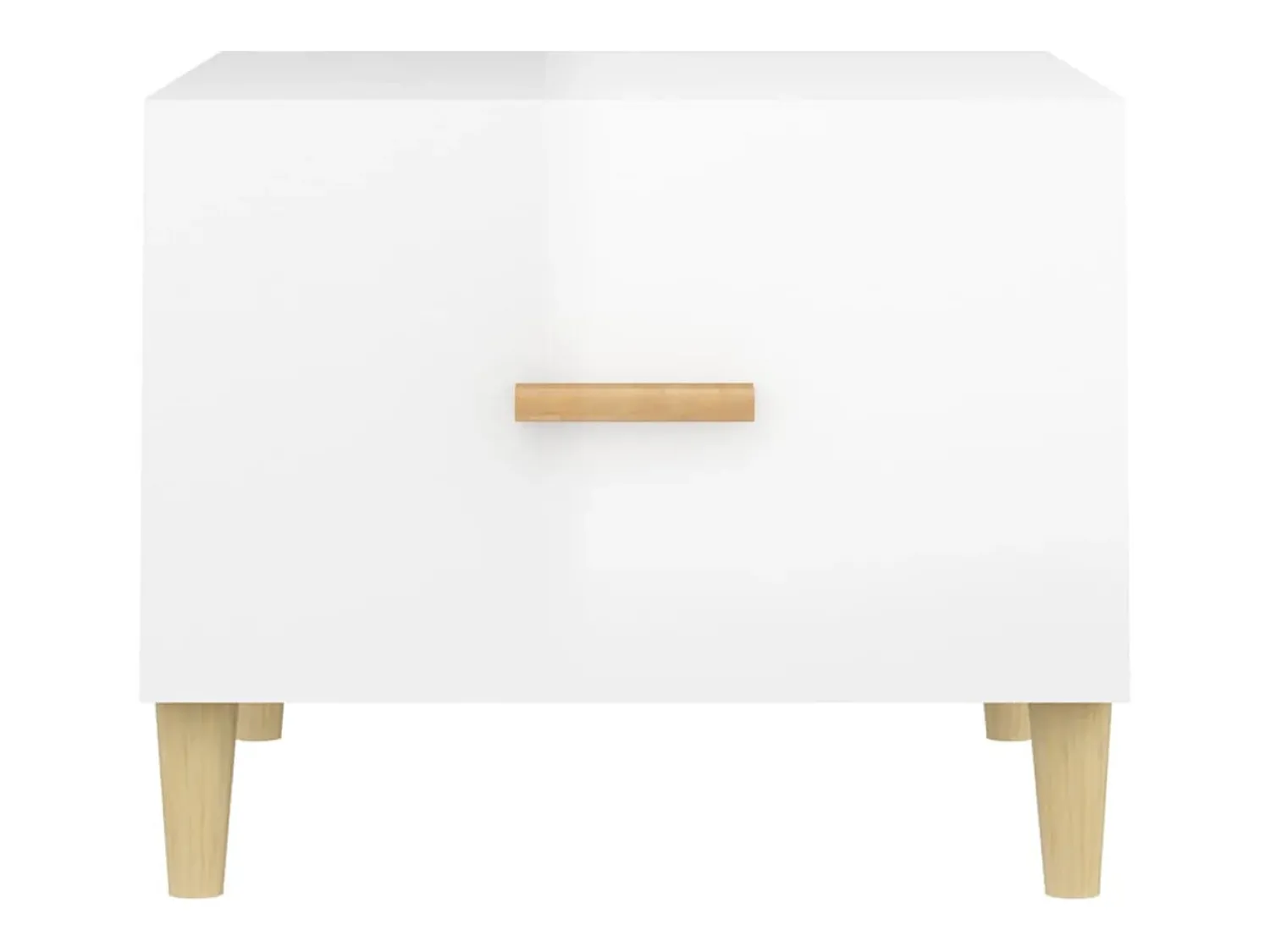 Clearance Mesa de centro | Mesa de apoio 50x50x40cm derivados de madeira brilhante Branco