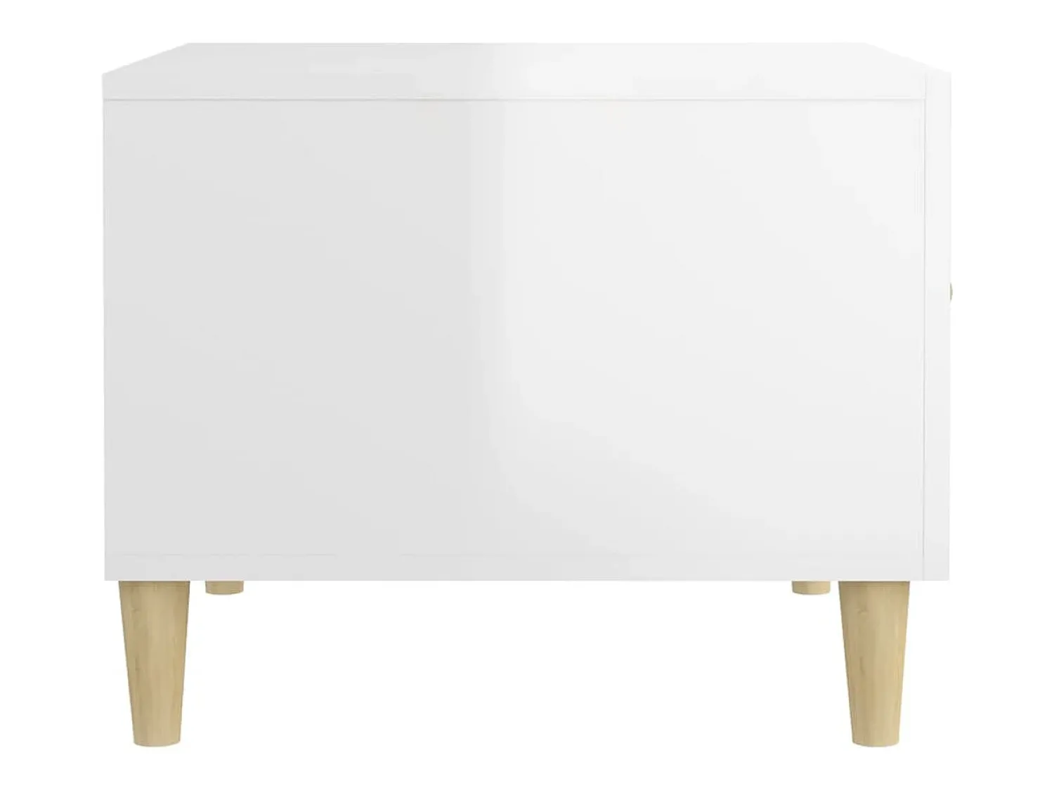 Clearance Mesa de centro | Mesa de apoio 50x50x40cm derivados de madeira brilhante Branco