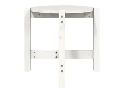 Mesa De Centro| Mesa de centro | Mesa de apoio Ø 52.5x45 cm madeira de pinho maciça Branco