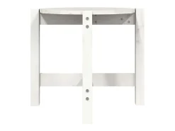 Mesa De Centro| Mesa de centro | Mesa de apoio Ø 52.5x45 cm madeira de pinho maciça Branco