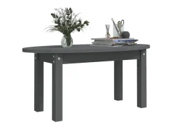 Online Mesa de centro | Mesa de apoio 80x40x35 cm madeira de pinho maciça Cinzento