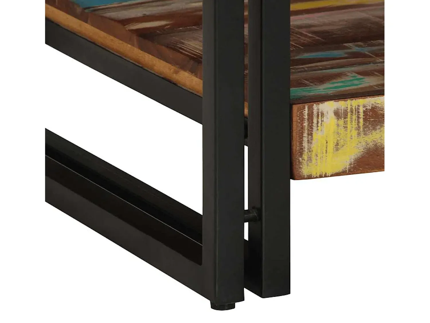Best Mesa de centro | Mesa de apoio 90x50x38 cm madeira maciça recuperada Multicor