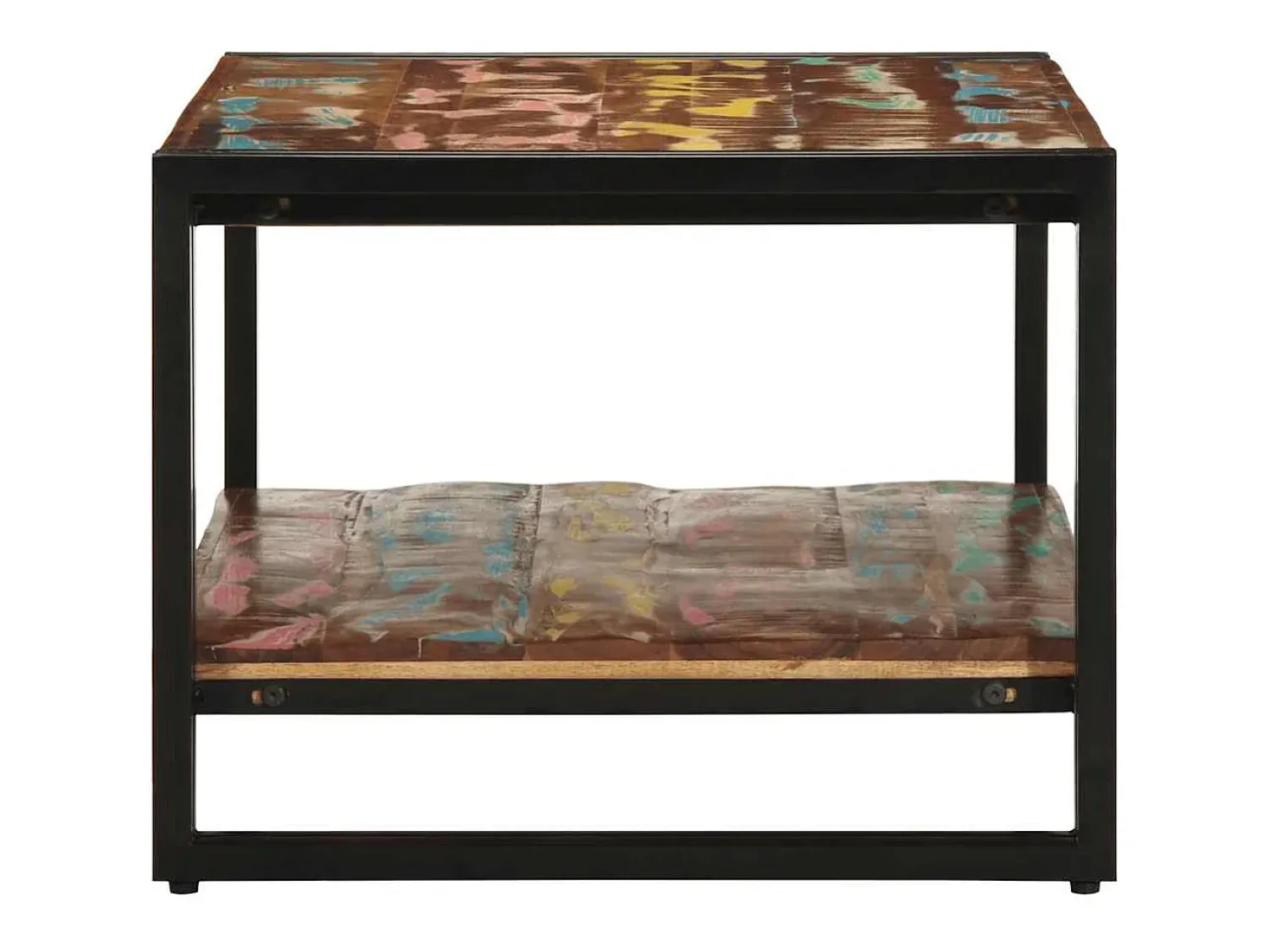 Best Mesa de centro | Mesa de apoio 90x50x38 cm madeira maciça recuperada Multicor