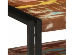 Best Mesa de centro | Mesa de apoio 90x50x38 cm madeira maciça recuperada Multicor