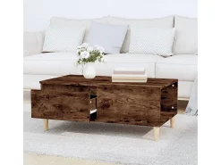 Discount Mesa de centro | Mesa de apoio 90x50x36.5 cm derivados madeira carvalho fumado Castanho