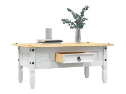 Discount Mesa de centro | Mesa de apoio Corona pinho mexicano 100x55x44 cm Branco