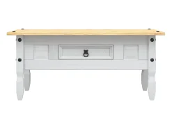 Discount Mesa de centro | Mesa de apoio Corona pinho mexicano 100x55x44 cm Branco
