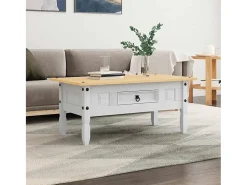 Discount Mesa de centro | Mesa de apoio Corona pinho mexicano 100x55x44 cm Branco